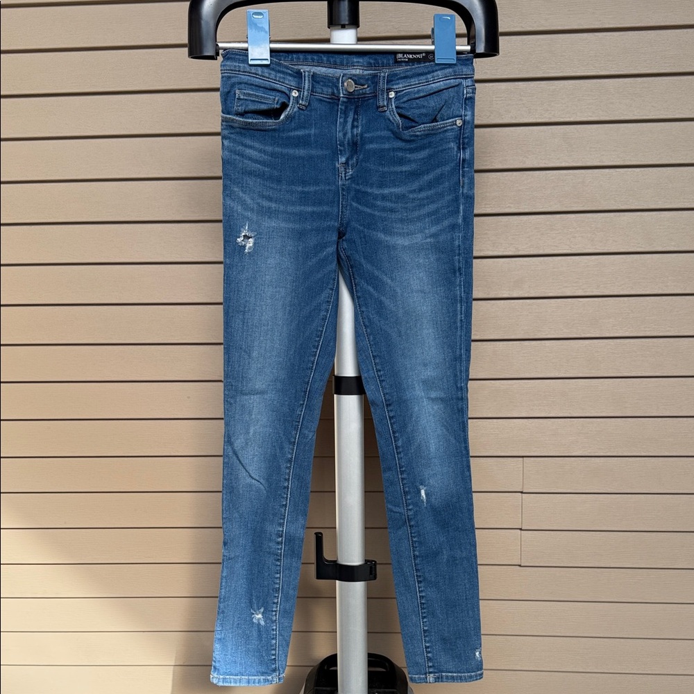 Blank NYC Women's Distressed Skinny Jeans - Blue
